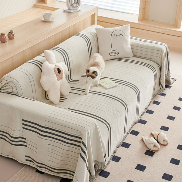 Chenille Striped Sofa/Couch Cover