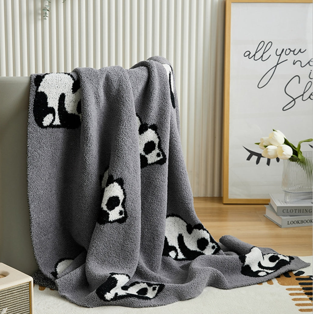 Panda Throws Table Cute Panda Soft Knit Throw Blanket – NATTA