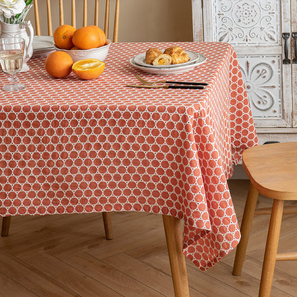 Lace Embroidery Circle Tablecloth