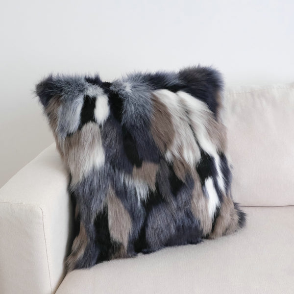 Faux Fur Modern Throw Pillow Cover