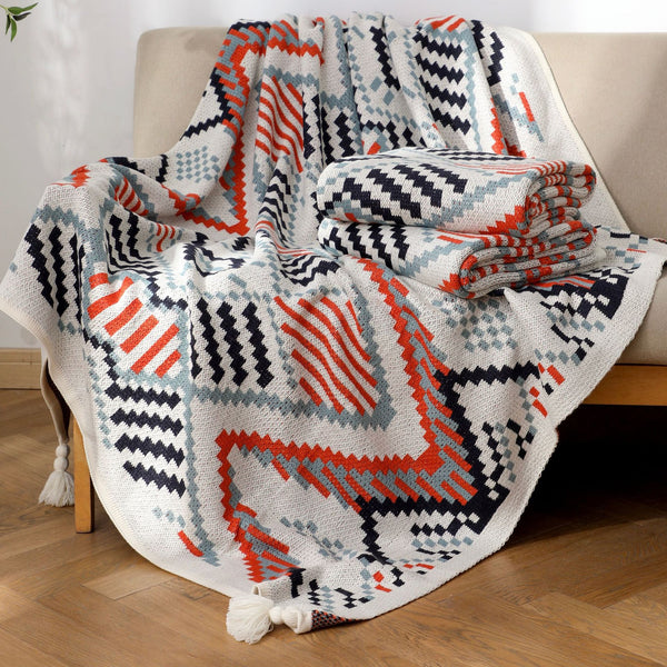 Boho Beach Sunset Throw Blanket